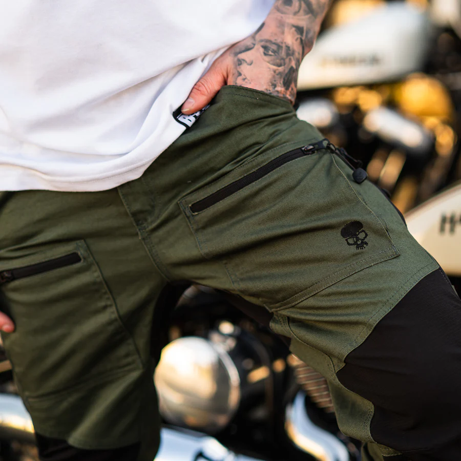 BOBHEAD Casual Cargo Combats Black / Green - Image 3