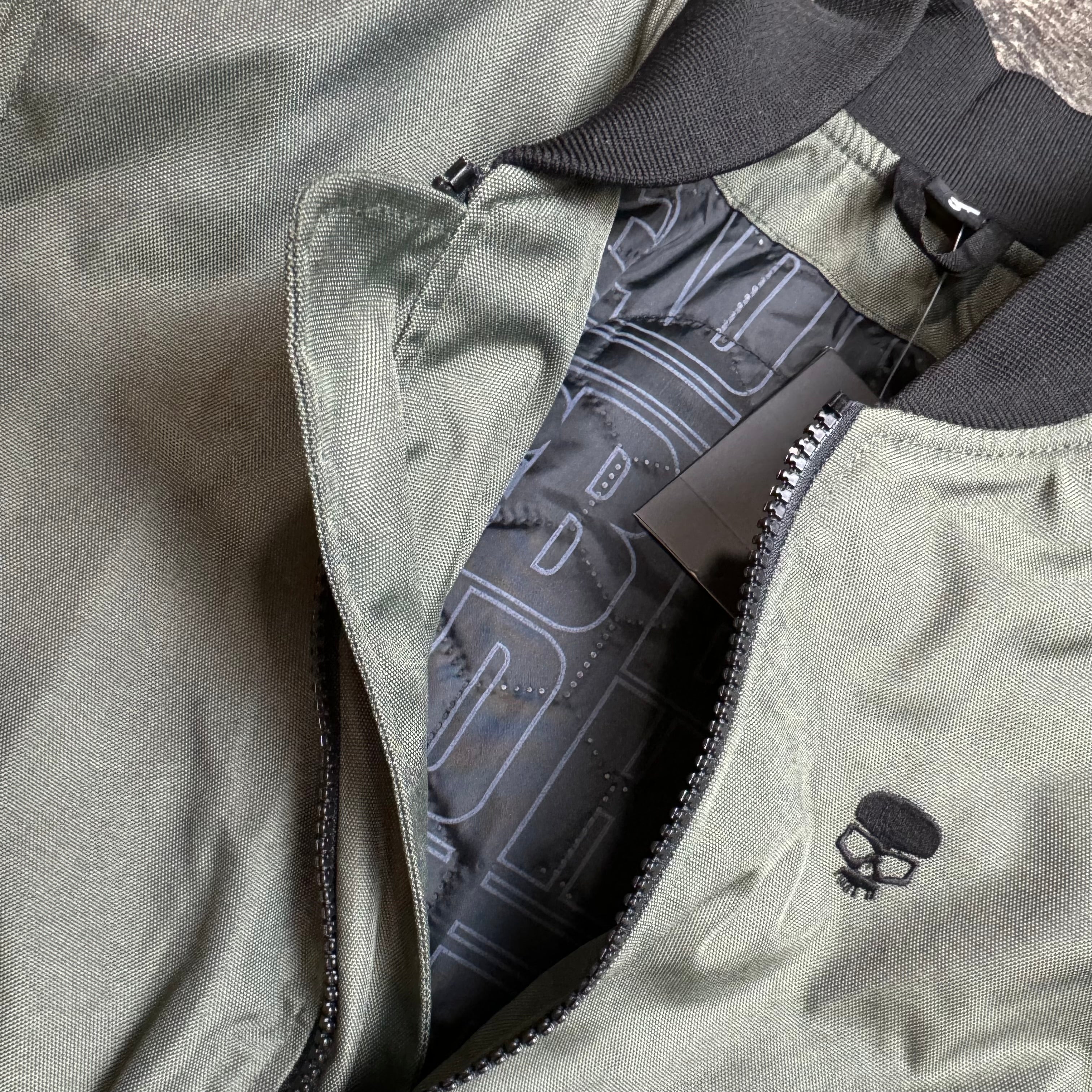 Motorcycle Jacket Protective Textile Alpha Bomber Green | Armored AAA - Image 9