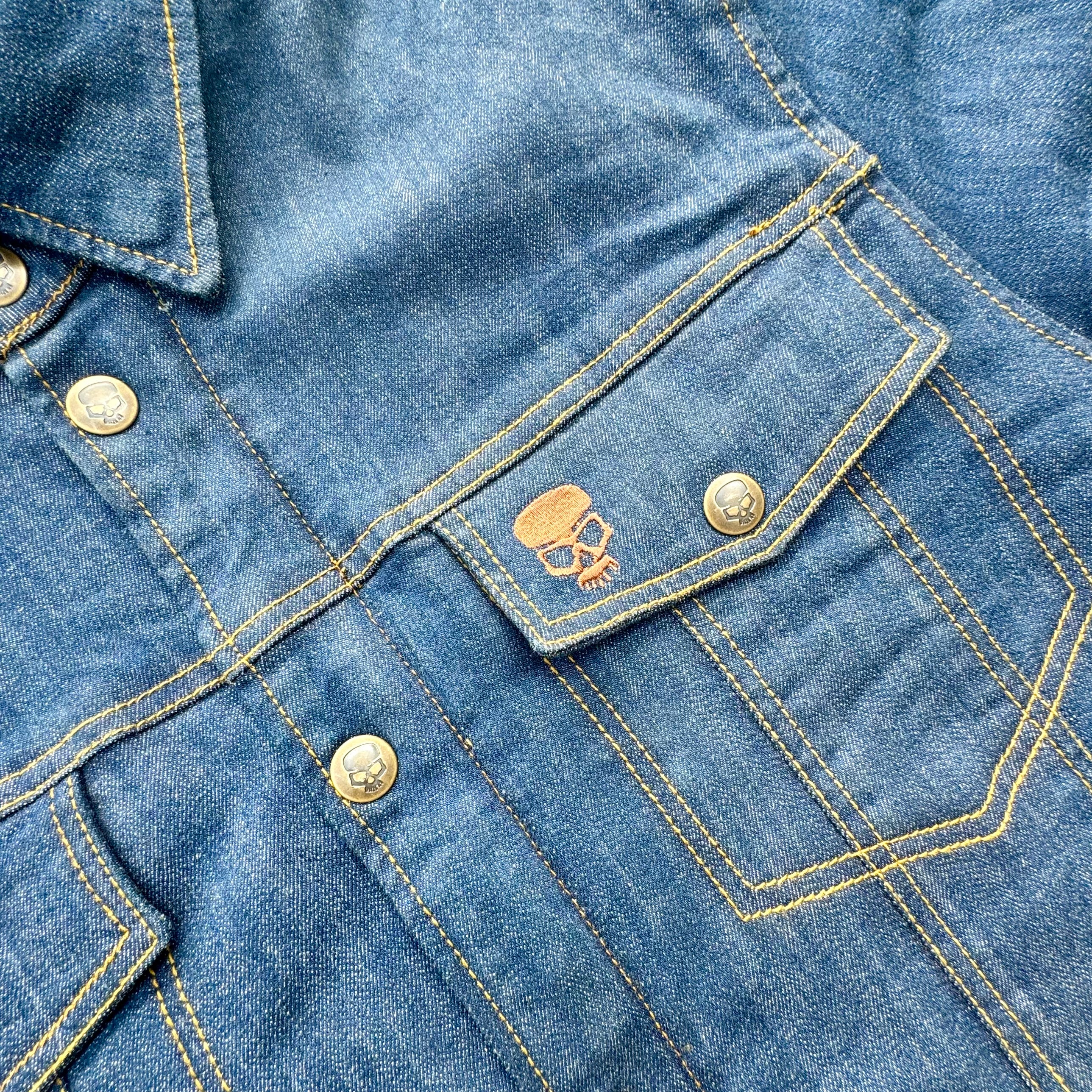Motorcycle Protective Shirt Blue Morgan | Armored AAA - Image 3